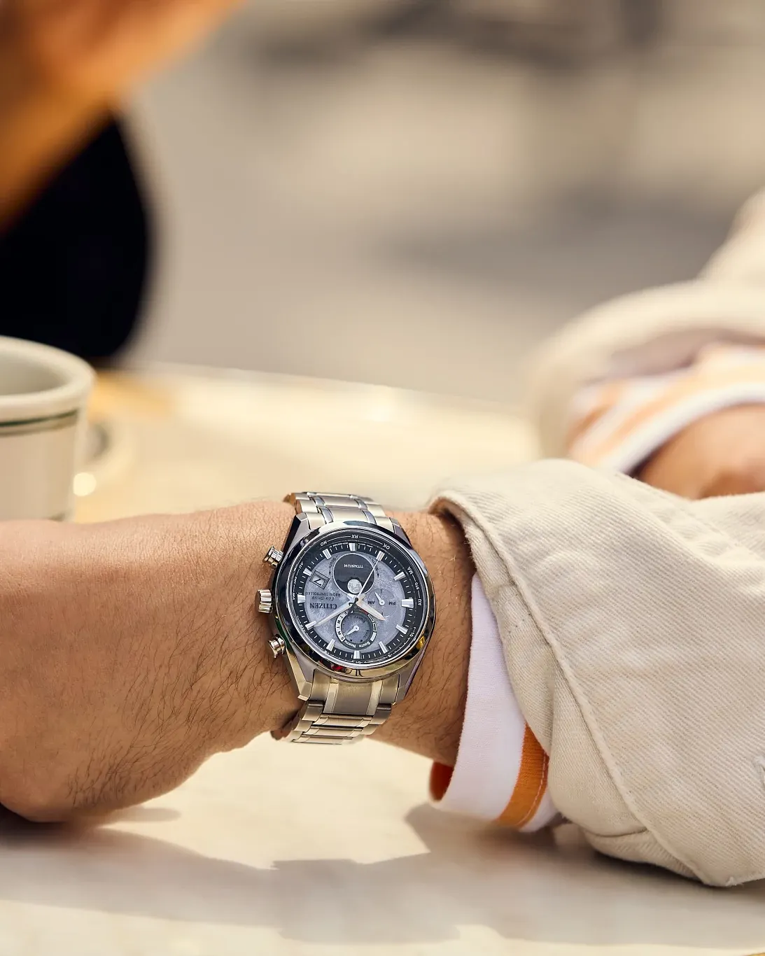 Tsuki-yomi A-T Gray Dial Super Titanium Bracelet BY1010-57H | CITIZEN